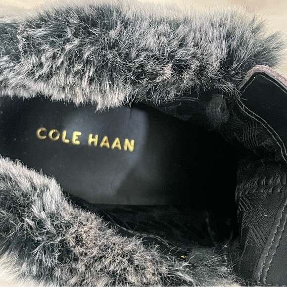 EUC Cole Haan Coralie Waterproof Wedge Bootie. Grey. Faux Fur. Size 6 / 6B - Picture 15 of 15